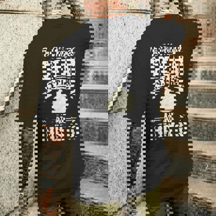 ホイップクリーム スイートクリーマー レシピ ケーキ ヘビークリーム メンズTシャツ バックプリント 彼への贈り物