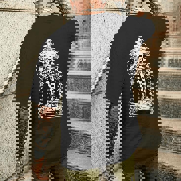 ホセ・グアダルーペ・ポサダ作 アルコール カラベラ 1888 メンズTシャツ バックプリント 彼への贈り物