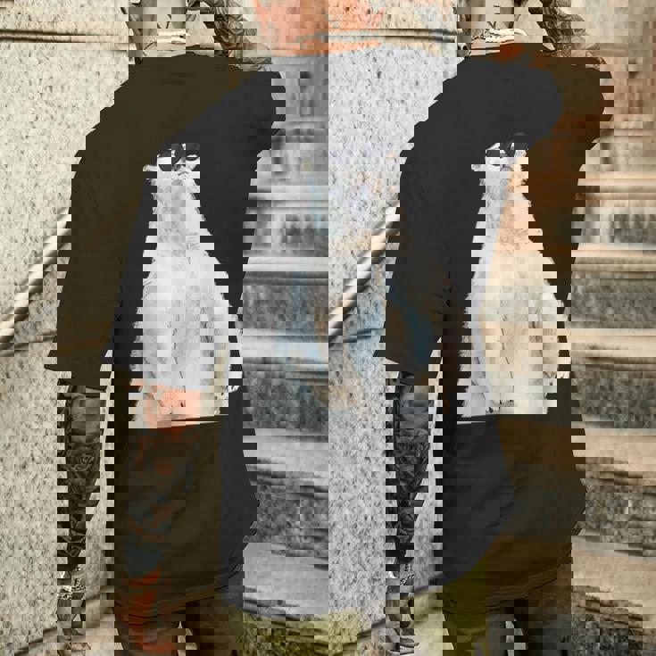 ホッキョクグマ サングラス 動物愛好家 動物飼育係 動物学者 メンズTシャツ バックプリント 彼への贈り物