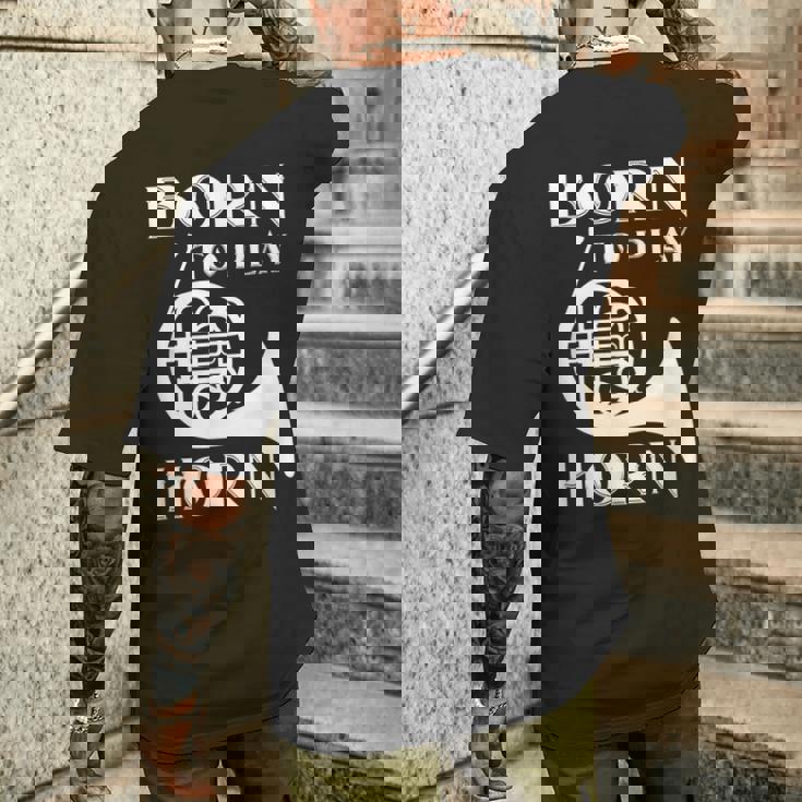 ホルン クラシックオーケストラ ホルニスト フレンチホルン 吹奏楽 メンズTシャツ バックプリント 彼への贈り物