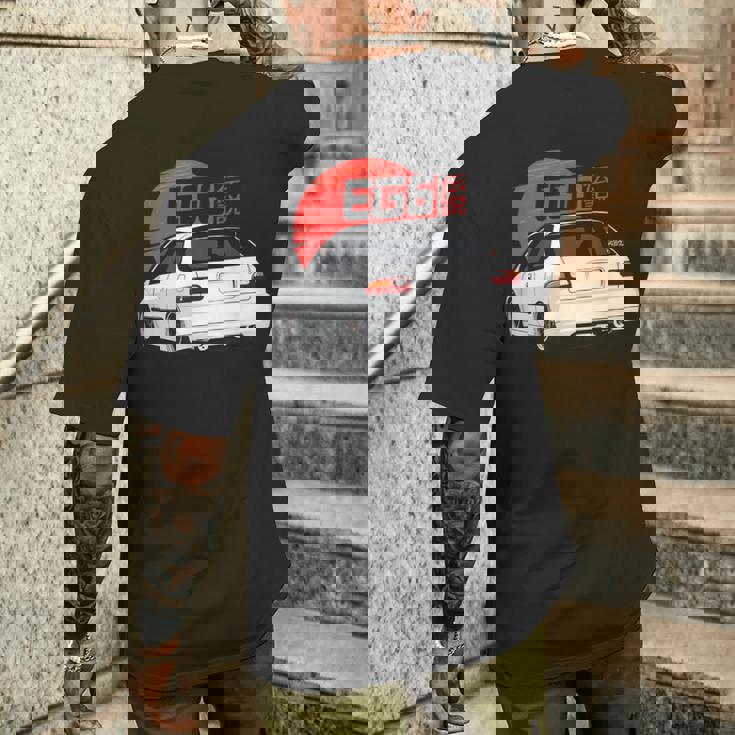 ホワイトハッチシビック Eg6-クラシック Jdm メンズTシャツ バックプリント 彼への贈り物