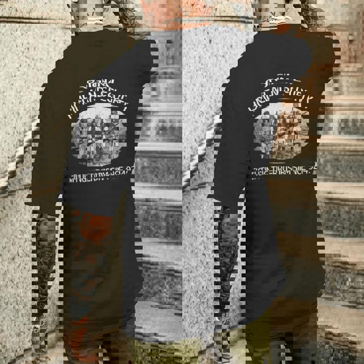 ホームランドセキュリティシャツ。 テロとの戦い。ネイティブアメリカン メンズTシャツ バックプリント 彼への贈り物