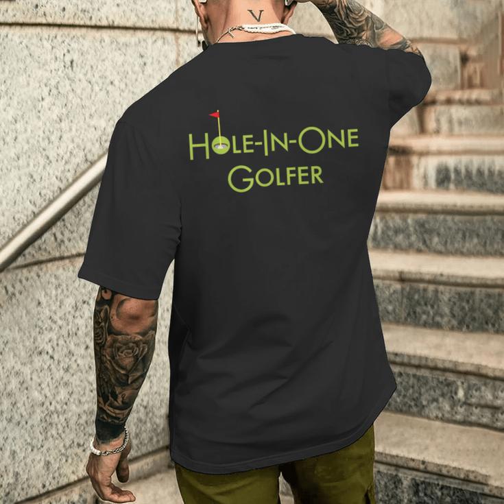 ホールインワンゴルファー グラフィックデザイン ホールインワンゴルフ記念品 Hole In One Golfer メンズTシャツ バックプリント 彼への贈り物