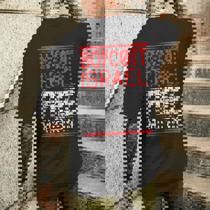 ボイコット イスラエル自由 パレスチナ メンズTシャツ バックプリント 彼への贈り物