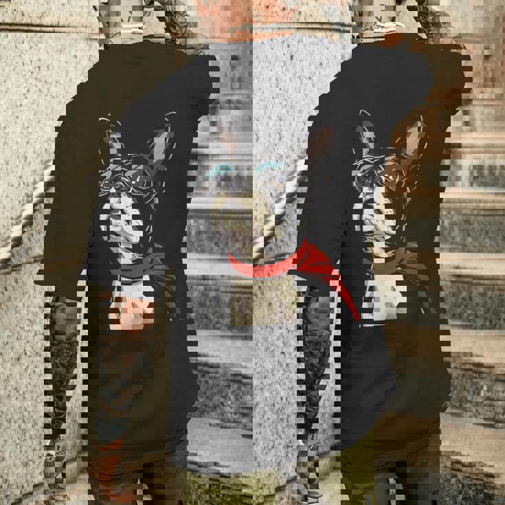 ボストンテリア犬 ボストンテリア メンズTシャツ バックプリント 彼への贈り物