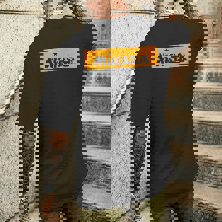 ボックスロゴ オレンジカラー バレーボール メンズTシャツ バックプリント 彼への贈り物