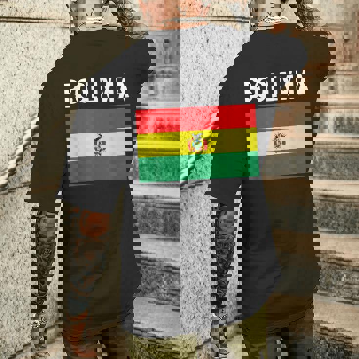 ボリビア ボリビア国旗 メンズTシャツ バックプリント 彼への贈り物