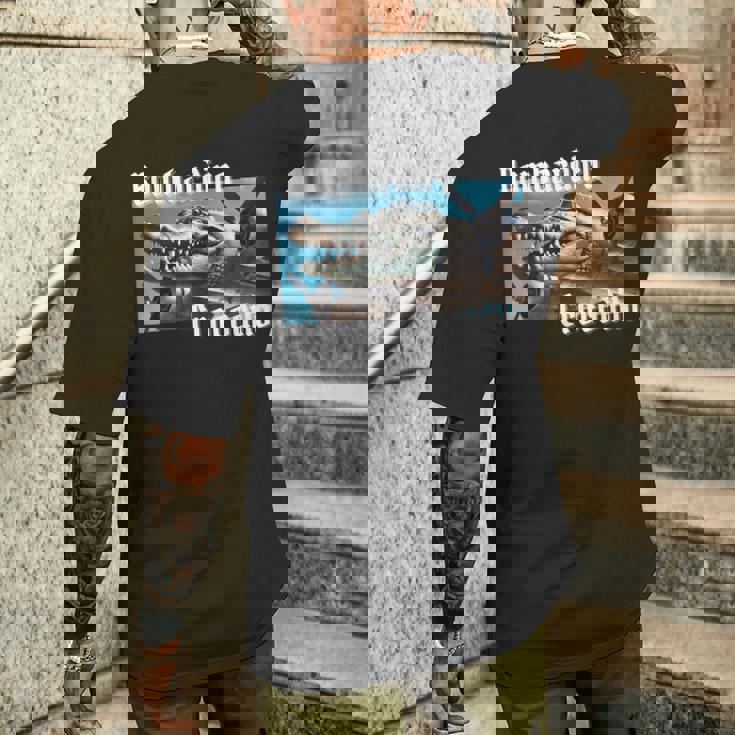 ボンバルディーロボンバルディーノクロコダイル面白いイタリアンブレインロットミーム メンズTシャツ バックプリント 彼への贈り物