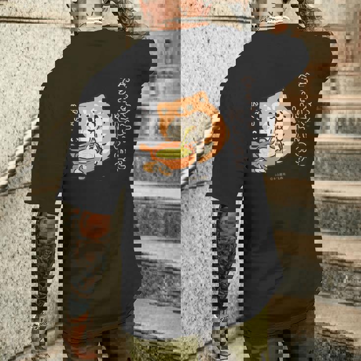 ボンレス犬とボンレス猫 ハフハフ ボンレス犬 メンズTシャツ バックプリント 彼への贈り物