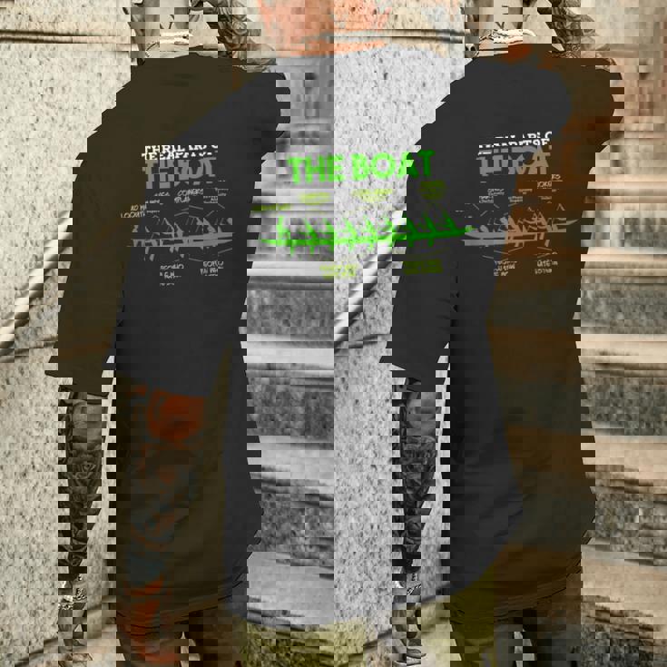 ボートの本物のパーツ ローワーローイング。 メンズTシャツ バックプリント 彼への贈り物