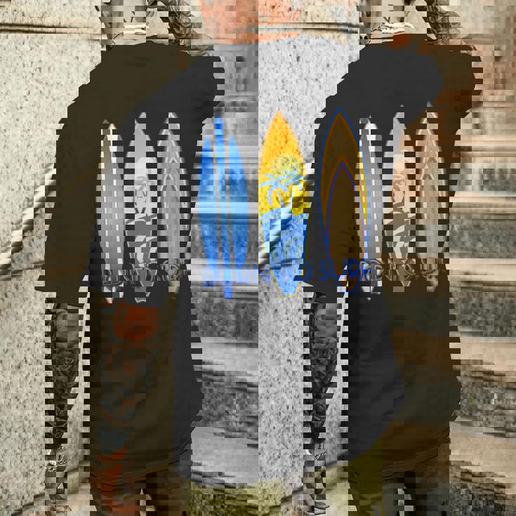 ボーン・トゥ・サーフ・サーフ・サーフィン・ザ・ウェーブ メンズTシャツ バックプリント 彼への贈り物