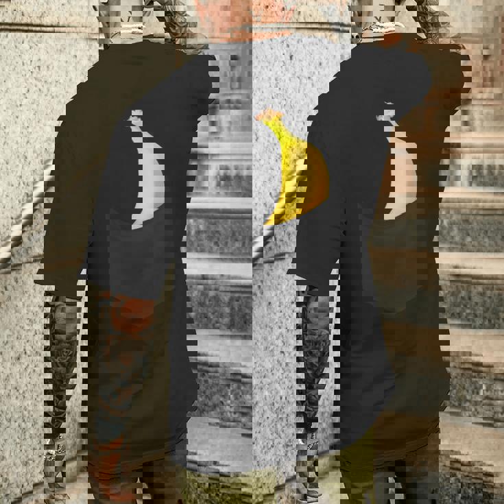 ポケットに入ったバナナフルーツ、胸に面白いバナナ。 メンズTシャツ バックプリント 彼への贈り物