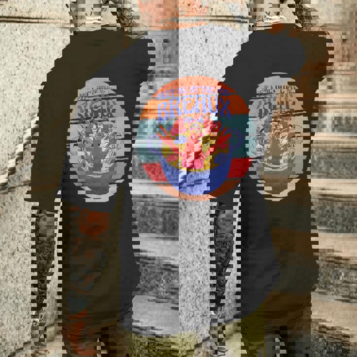 ポット ロブスター ザリガニ マッドバグ シーフード ロブスターで会いましょう メンズTシャツ バックプリント 彼への贈り物