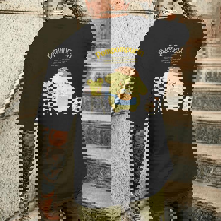 ポムポムプリン ハピネスマイルーム メンズTシャツ バックプリント 彼への贈り物