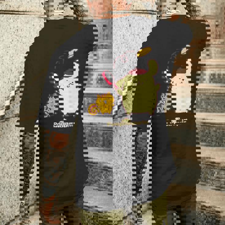 ポムポムプリン＆ベーグル メンズTシャツ バックプリント 彼への贈り物