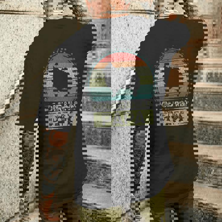 ポメラニアン・パパ 父の日 ポム メンズTシャツ バックプリント 彼への贈り物