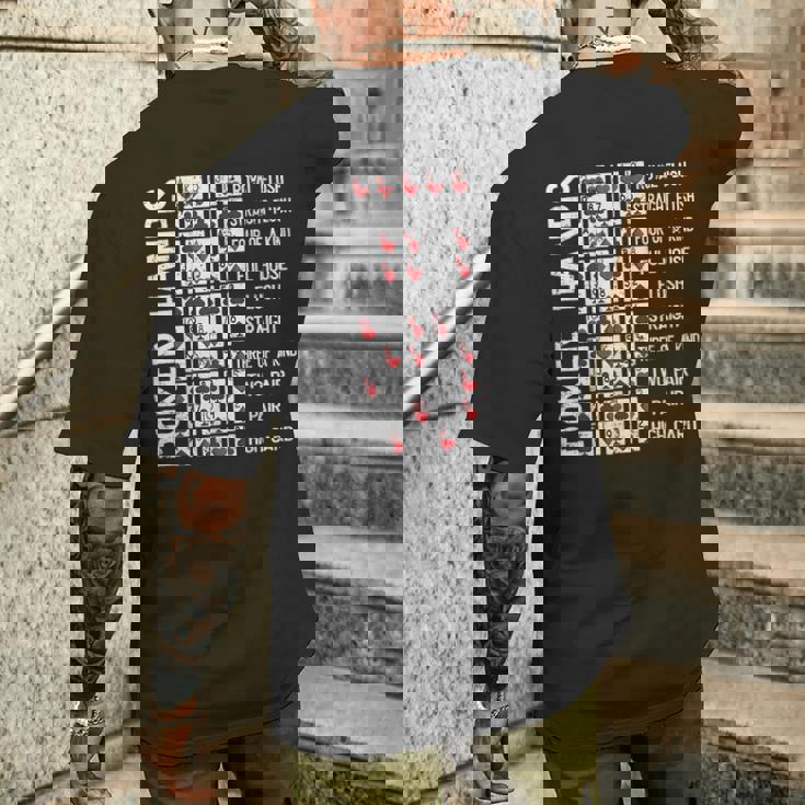 ポーカーハンド チートシートカード カジノゲーム 面白いプレイヤーギフト メンズTシャツ バックプリント 彼への贈り物