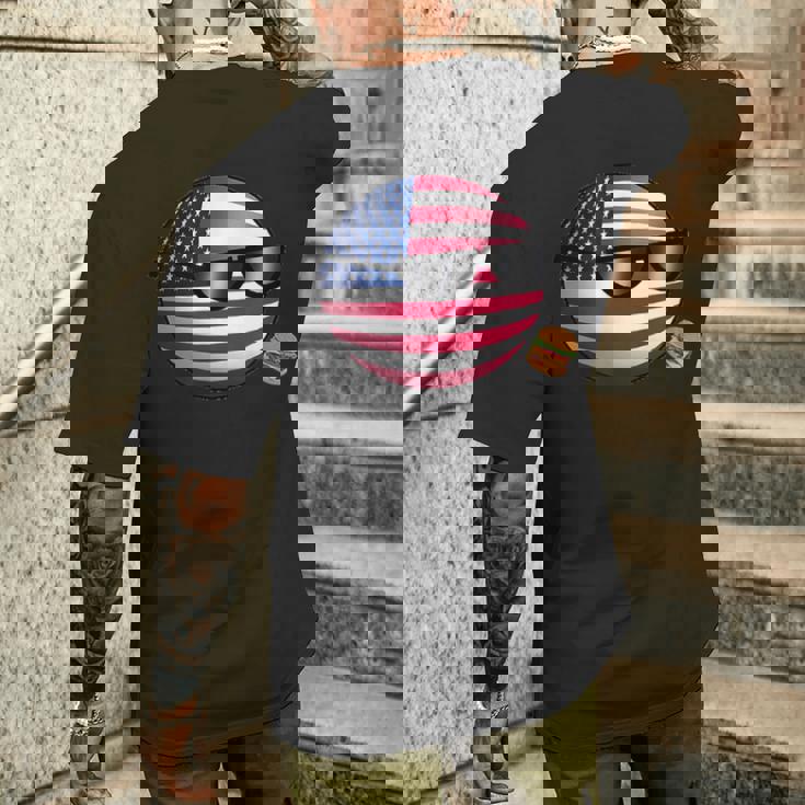 ポーランドボールusa メンズTシャツ バックプリント 彼への贈り物