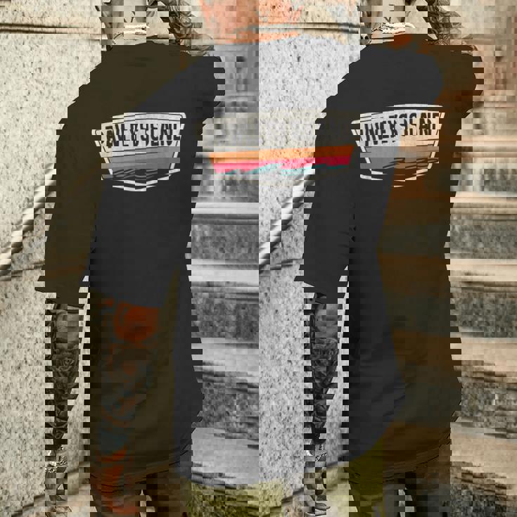 ポーリーズ島 サウスカロライナ州 ポーリーズ島scシールド メンズTシャツ バックプリント 彼への贈り物