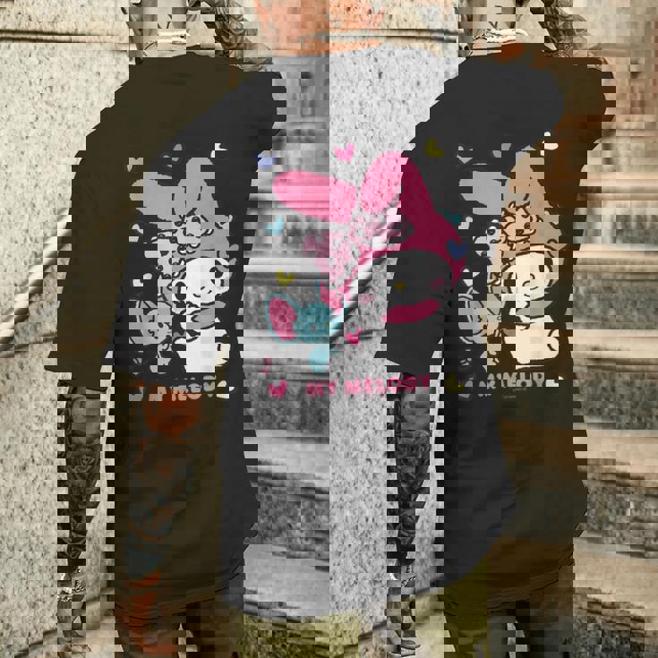 マイメロディ Usデザイン リボン メンズTシャツ バックプリント 彼への贈り物
