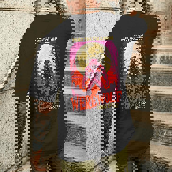 マインド・ザ・フルムーン 人狼 ハロウィン 不気味な人狼 メンズTシャツ バックプリント 彼への贈り物