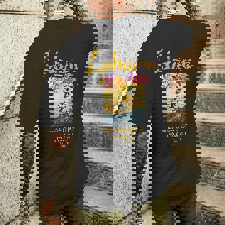 マウイ ラハイナ ハワイ ヴィンテージ ハワイアン メンズTシャツ バックプリント 彼への贈り物