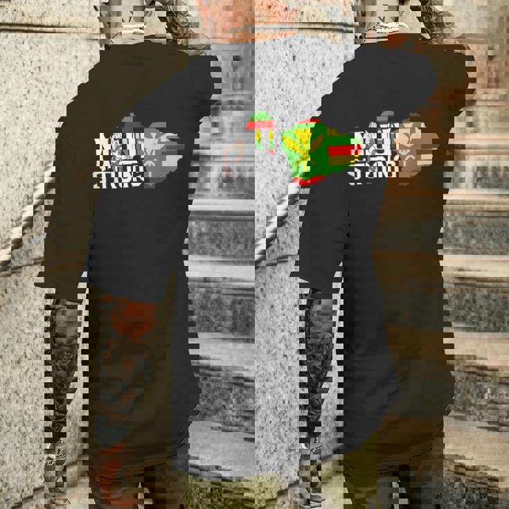 マウイ・ハワイ・ストロングのために祈って メンズTシャツ バックプリント 彼への贈り物