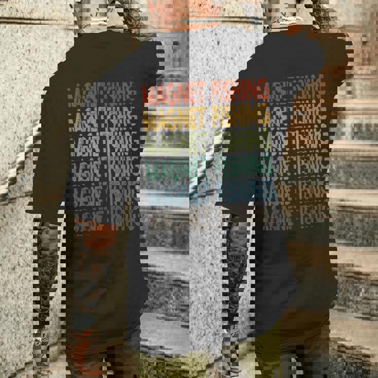 マグネット釣り宝探し メンズTシャツ バックプリント 彼への贈り物