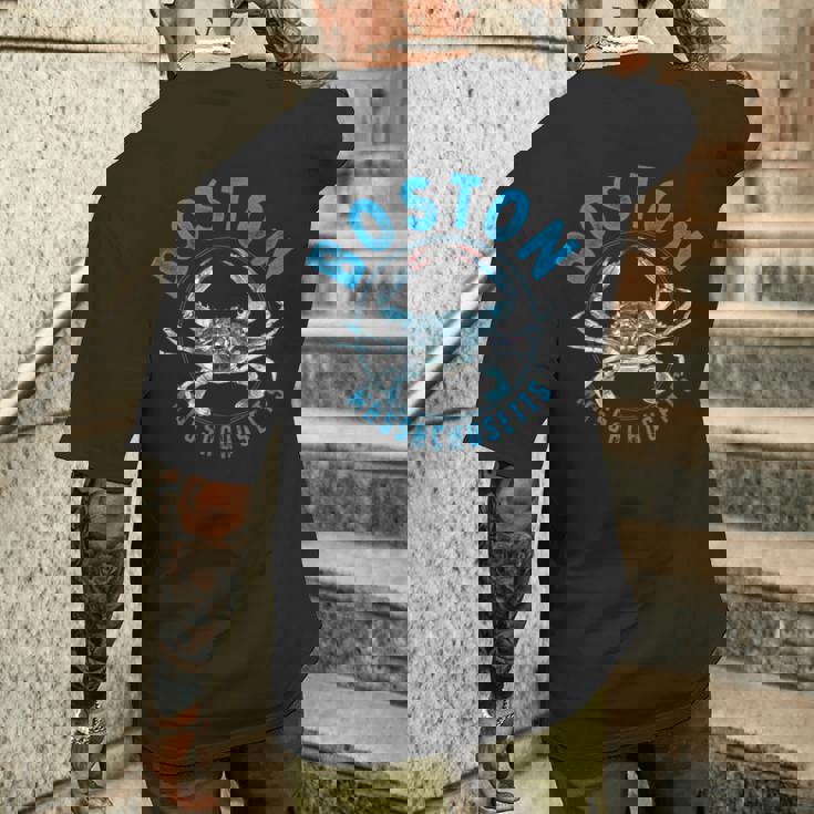 マサチューセッツ州ボストン ブルーカニのデザイン メンズTシャツ バックプリント 彼への贈り物