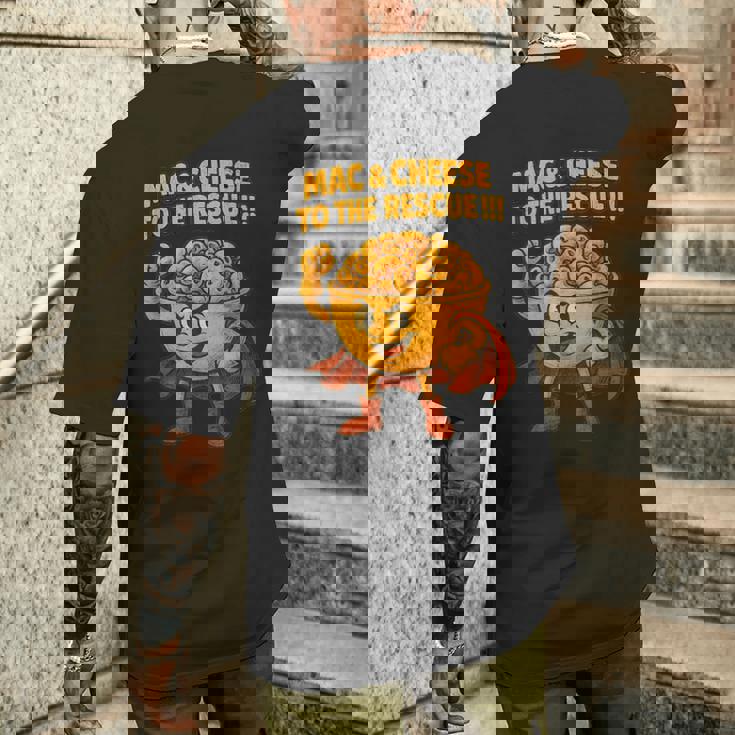 マック＆チーズ・トゥ・ザ・レスキュー！！！ メンズTシャツ バックプリント 彼への贈り物