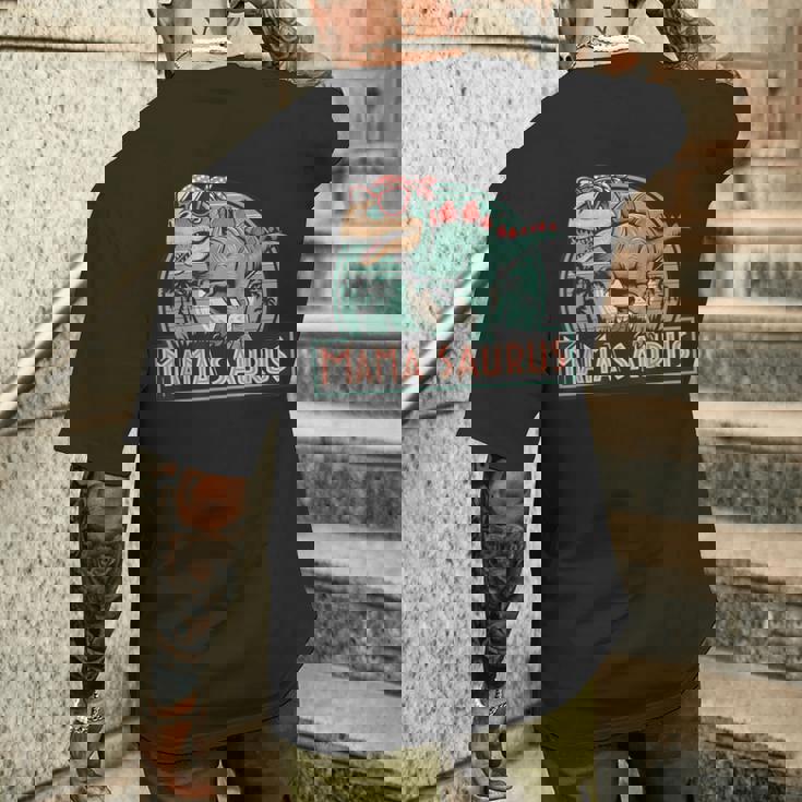 ママサウルス恐竜レトロママのレトロ面白い メンズTシャツ バックプリント 彼への贈り物