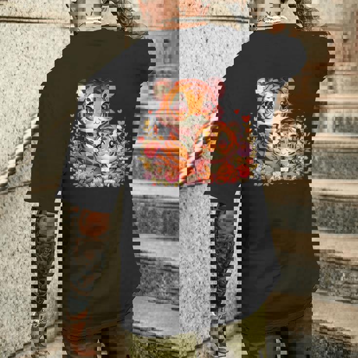 ママタイガー 赤ちゃん可愛い動物モチーフ メンズTシャツ バックプリント 彼への贈り物