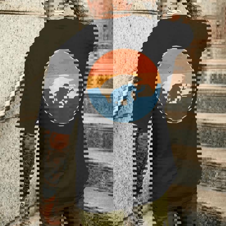 マムート先史時代の象 メンズTシャツ バックプリント 彼への贈り物