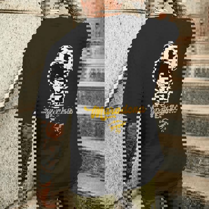 マラドーナフェイススマイル メンズTシャツ バックプリント 彼への贈り物