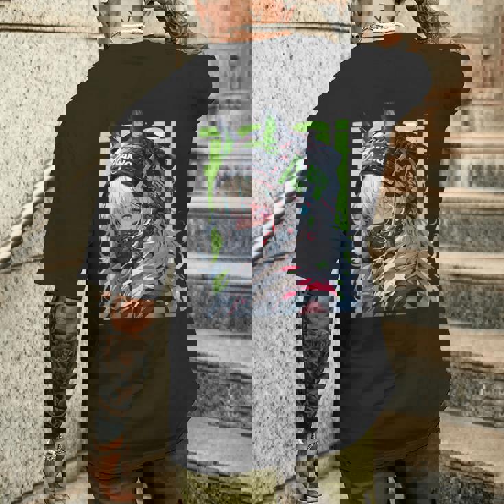 マンガ アニメ エステティック サイバーパンク テックウェア 原宿 メンズTシャツ バックプリント 彼への贈り物