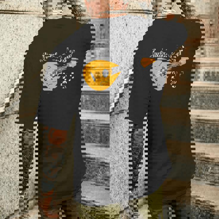 マンドリンレジェンド マンドリンプレイヤー ミュージシャン メンズTシャツ バックプリント 彼への贈り物