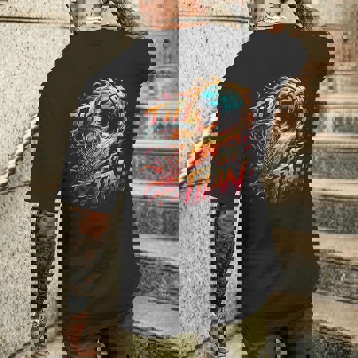 マーチ カレッジ バスケットボール トーナメント ティップオフ タイタン B-ボール メンズTシャツ バックプリント 彼への贈り物