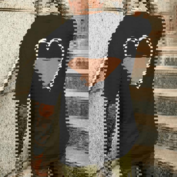 マーモット ハート マーモット アニマル ズークピーパー メンズTシャツ バックプリント 彼への贈り物