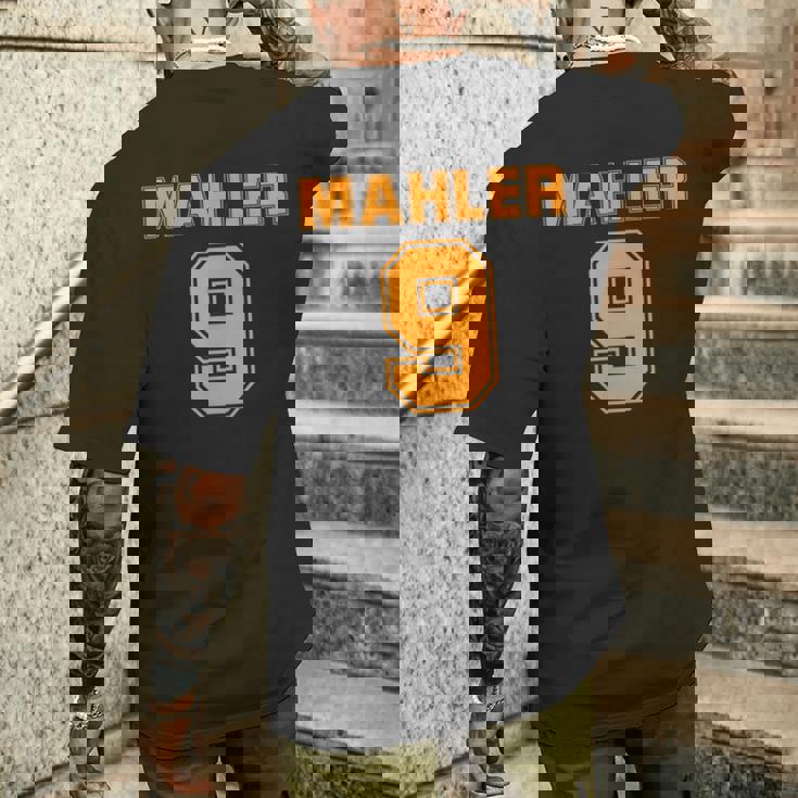 マーラー 第9番 交響曲 楽しいスポーツ メンズTシャツ バックプリント 彼への贈り物