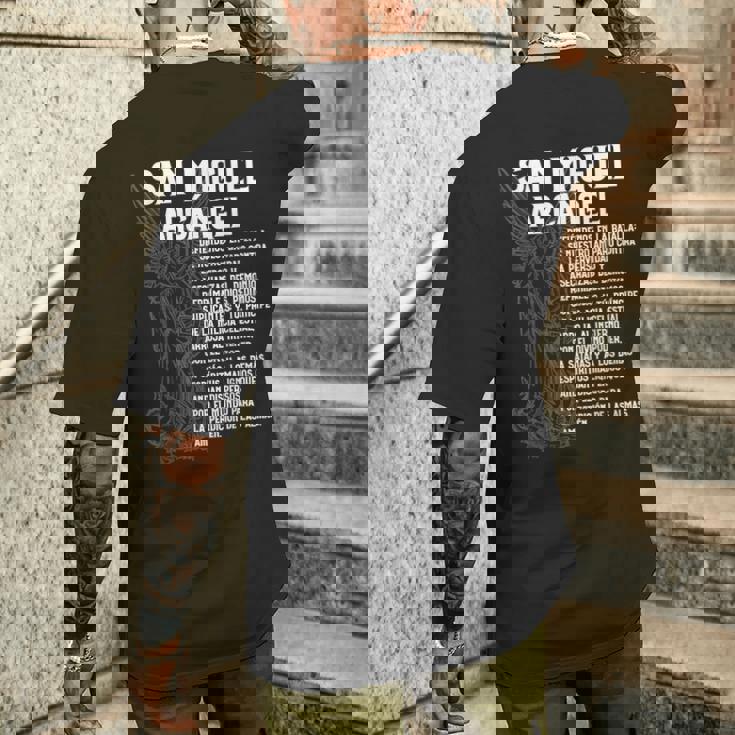 ミゲル アルケランジェル オラリオン サン・セント・マイケル スペイン語 エスパノール メンズTシャツ バックプリント 彼への贈り物