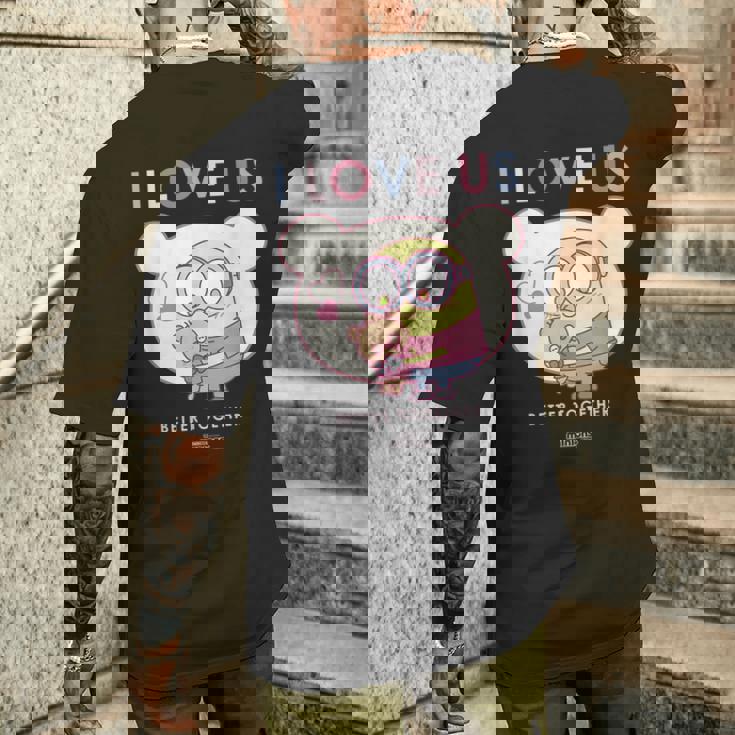 ミニオンズのボブとティム・ベター・トゥギャザー メンズTシャツ バックプリント 彼への贈り物