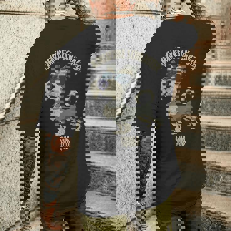 ミニチュアシュナウザー隊 I Dog Lover I ミニチュアシュナウザー メンズTシャツ バックプリント 彼への贈り物