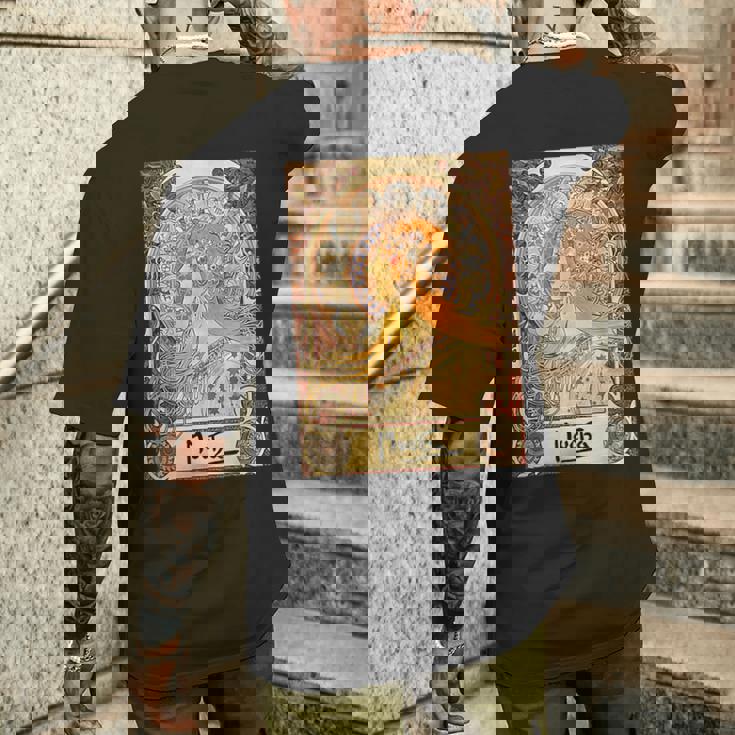 ミュシャ ゾディアック アールヌーボー アルフォンス。 メンズTシャツ バックプリント 彼への贈り物