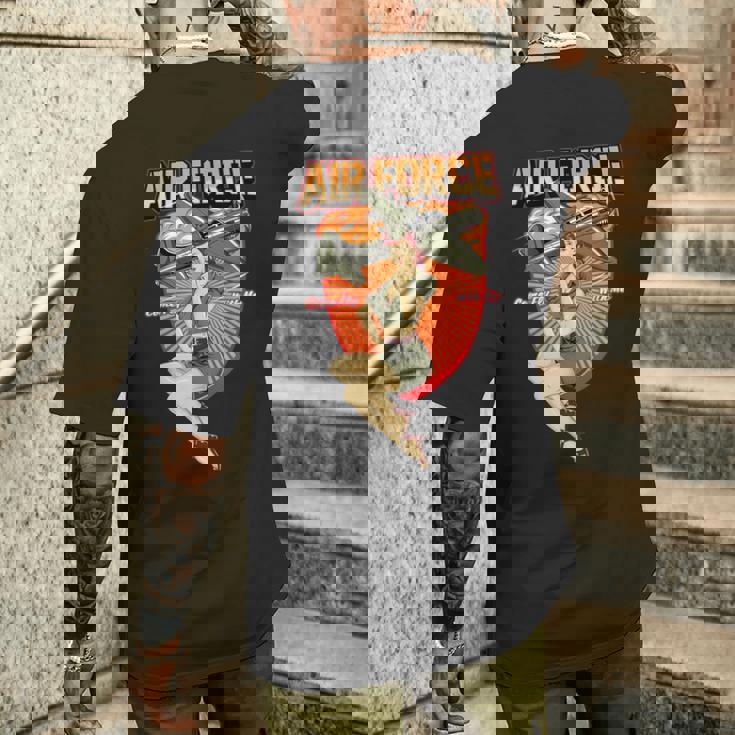 ミリタリーピンナップガール。 メンズTシャツ バックプリント 彼への贈り物