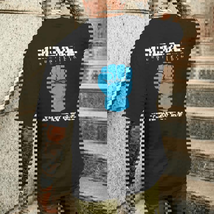 ミルウォール-誰も私たちを好きではない メンズTシャツ バックプリント 彼への贈り物