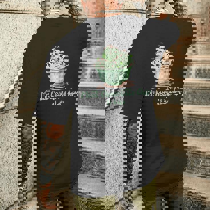 ミントチョコレートチップアイスイズライフ メンズTシャツ バックプリント 彼への贈り物