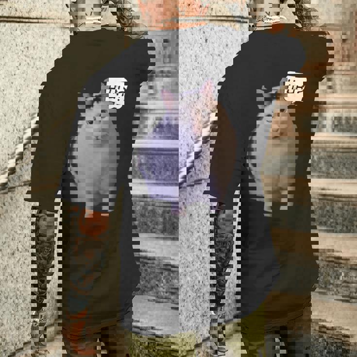 ミームハァキャット面白い メンズTシャツ バックプリント 彼への贈り物