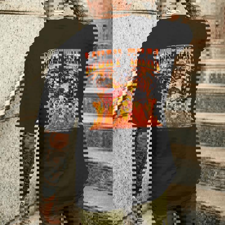 ムエタイタイボクシングフレーム90年代ブーツレッグスタイル メンズTシャツ バックプリント 彼への贈り物