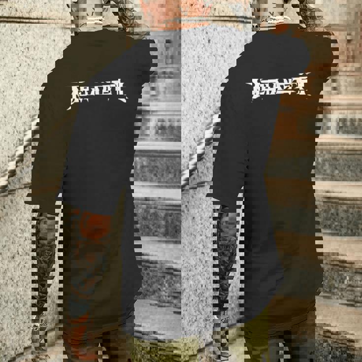 メガデス ホワイトロゴ メンズTシャツ バックプリント 彼への贈り物