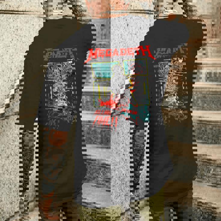 メガデス 世界をつぶす。暇つぶし。 メンズTシャツ バックプリント 彼への贈り物